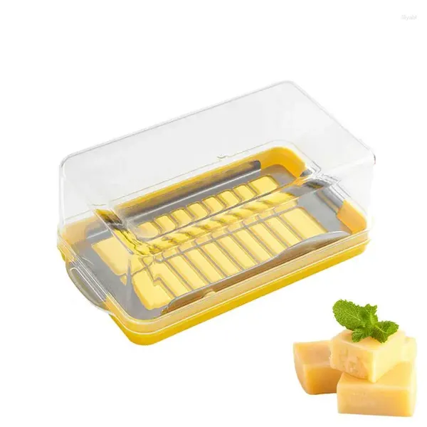 Placas cortador de manteiga slicer queijo keeper recipiente refrigerado com rede de corte para fácil e armazenamento