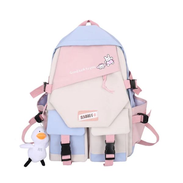 Rucksack Koreanischer Rucksack Große Kapazität Nylon Unisex Studenten Schultasche Cartoon Laptop Reiserucksack Outdoor Mode Geschenke