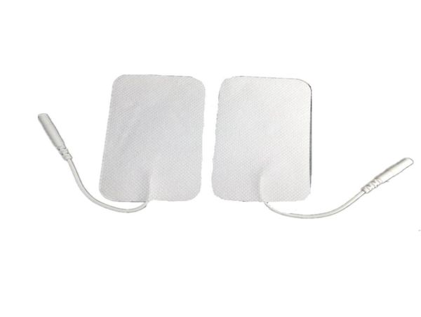 Grande 5cm x 9cm dezenas ems máquina eletrodo almofadas reutilizáveis longa vida autoadesivo para massagem máquina de terapia digital 10pcs5pai6428033