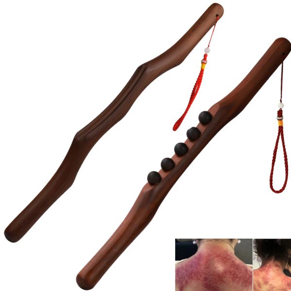 Prodotti Bastone da massaggio in legno naturale Digitopressione Riflessologia del piede posteriore Massaggiatore Terapia del legno Trigger Point Gua Sha Raschiamento Corpo più snello