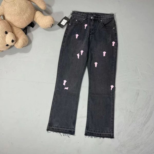 Jeans Designer Jeans luxo jeans roxo marca jeans mulheres listras Moda Jeans crucifixo Womens Denim Party desgaste calças de carga 12 estilos muito bom