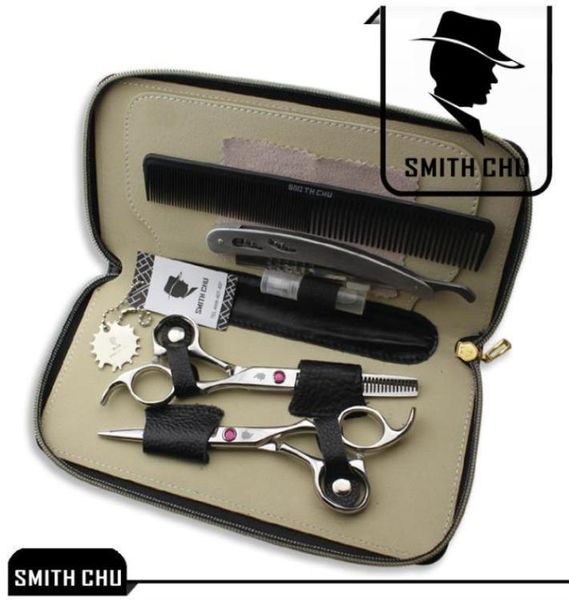 60inch Smith Chu Profesyonel Saç Kesme İnce Makas JP440C Berber Makasları 62HRC Kuaförlük Seti Kuaförlük Bag 6729727