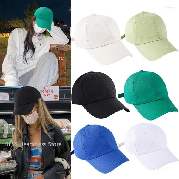 Bola bonés 2024 homens e mulheres beisebol ajustável casual seis cores unisex viseira sólida chapéus de algodão macio ao ar livre chapéu de sol