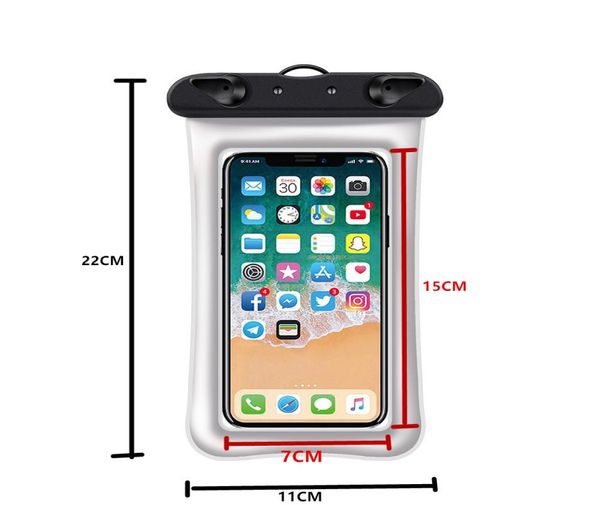 Su geçirmez yüzme çantaları sualtı poşeti telefon kasası için iPhone Huawei Samsung Floatable su geçirmez 608661544 altında