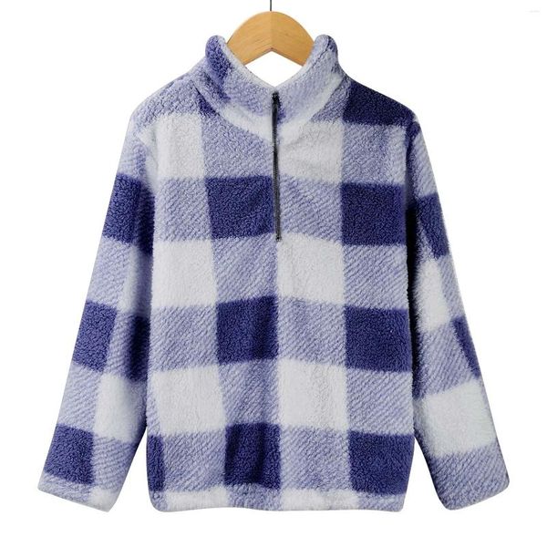 Felpe con cappuccio da donna autunno e inverno cerniera manica lunga soffice morbida veglia felpa con cappuccio pullover con zip a quarti maglioni da uomo