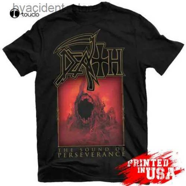 Мужские футболки Новая футболка Death-Band The-Sound-Of-Perseverance Album Fan Tee Подарочная рубашка Хлопковая футболка на заказ для взрослых и подростков Унисекс Хлопок L240304