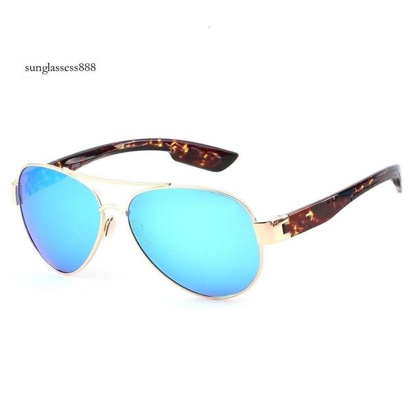 Óculos de sol de grife masculino Novos óculos de sol com armação de metal, óculos polarizados para pesca marítima, óculos de sol para surf