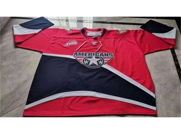 3740rare Hockey Jersey Homens Jovens Mulheres Vintage CHL WHL Tri City Americans 2010 Tamanho S5XL personalizado qualquer nome ou número1630738