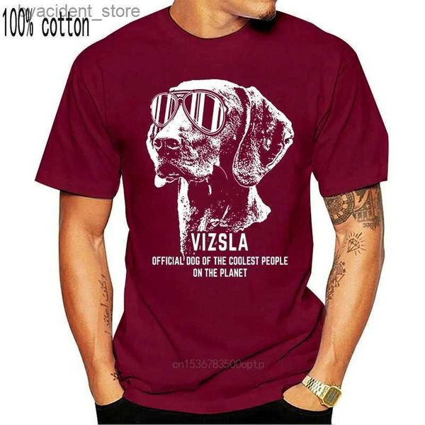 Мужские футболки Vizsla Shirt Dog of the Coolest People Горячая мужская футболка Одежда Популярная футболка с круглым вырезом Футболки из 100% хлопка L240304