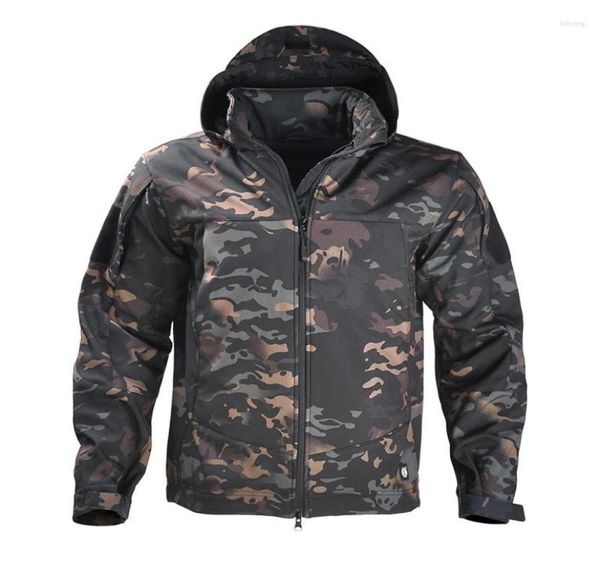 Giacche da caccia Giacca invernale in pile militare Uomo Soft Shell Tattico impermeabile Esercito Camo Cappotto Abbigliamento Multicam Giacche a vento8127791