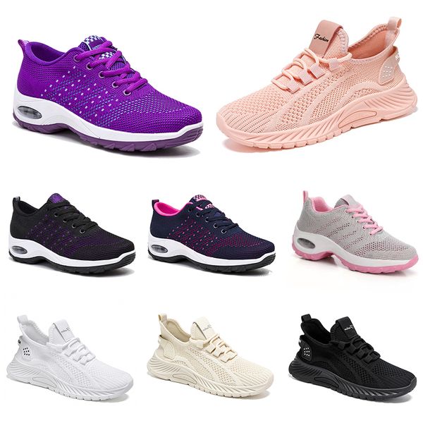 Männerschuhe Neue Running Women Wanderschuhe weich allein modisch lila weiß schwarz bequemer Sportfarbe blockieren Q61-1 Gai 726 Wo