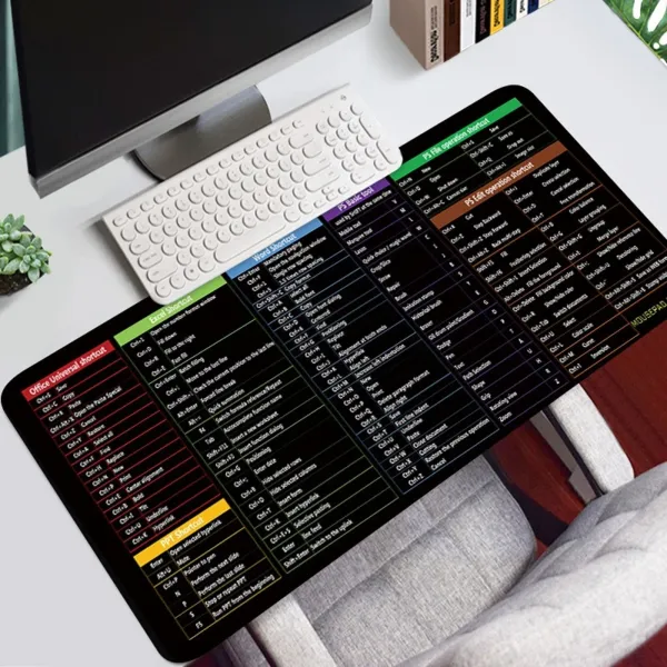 Коврики Большой коврик для мыши, сочетания клавиш CAD, расширенный офисный компьютер Excel, мужские и женские клавиатуры, коврики для стола