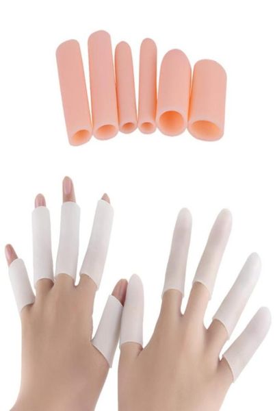 10 set di tappi per le dita Protezioni per le dita in silicone Manicotti per le dita in gel Tubi per le dita Cuscino e riduzione del dolore causato dalle vesciche dei calli1775283