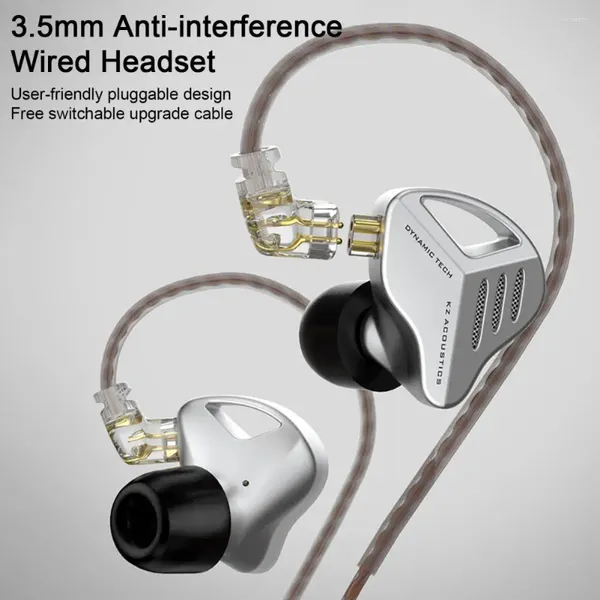 Fones de ouvido intra-auriculares dinâmicos hifi bass 3.5mm plug esportivo com cancelamento de ruído para jogos esportivos amantes de música