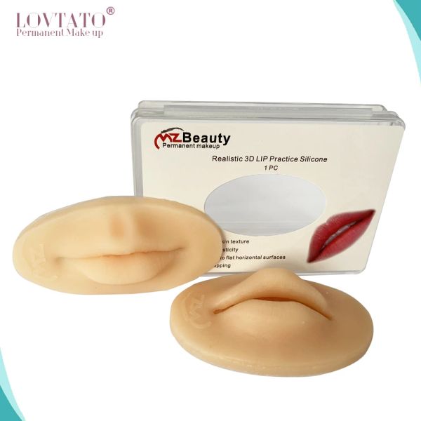 accessori Labbra 3D nude Pelle in silicone con le migliori pratiche per artisti di trucco permanente Accessori per la formazione delle labbra Forniture per tatuaggi Microblading