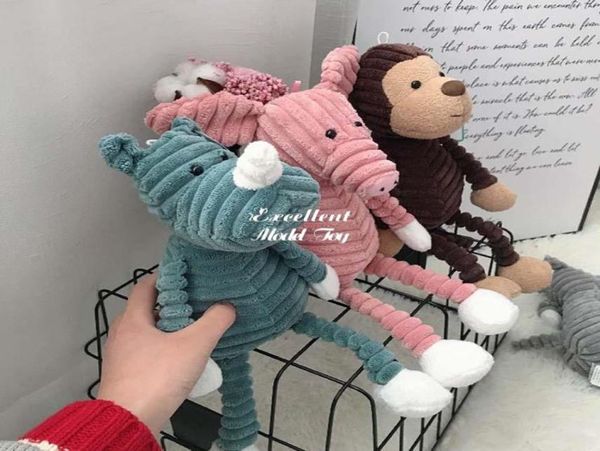 Уродливая милая 33 см обезьяна лиса панда слон кукла плюшевая игрушка чучело кулон украшение на Рождество для девочки подарок на день рождения 5832653