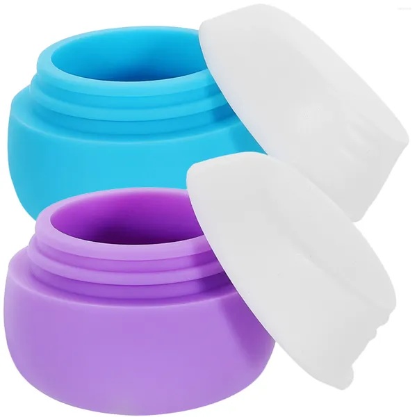 Garrafas de armazenamento 2 PCs Scrub recipientes de açúcar Tampas de jarra de creme corporal amostra Little Silicone Gans Loção