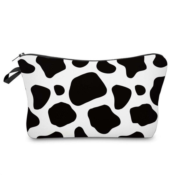 Vendita calda stampata in 3D per la borsa per il trucco da donna in stile Super Cow modello Instagram 505131