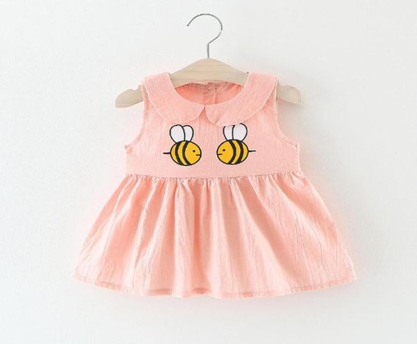 Summer Baby Girl039s Dress Cartoon Bee Princess Party Abiti carini Compleanno per bambini Abiti tutu abiti infantis3055789