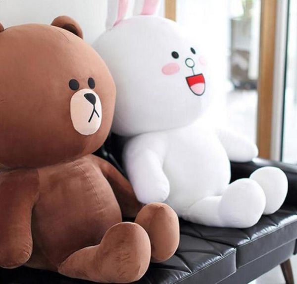 Tamanho grande urso marrom cony coelho boneca de pelúcia macio bonito brinquedos de pelúcia namorada casal presentes dia dos namorados presente lj2011262942998