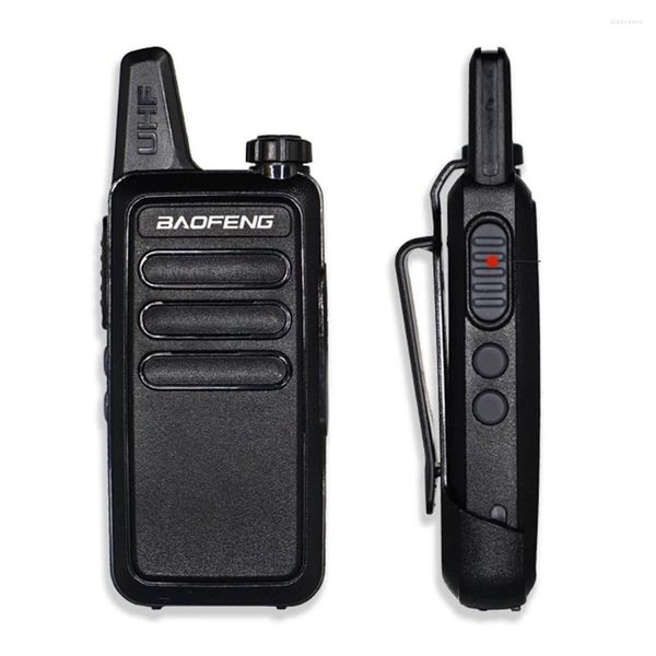 Walkie talkie baofeng mini walkie-talkie uhf banda ao ar livre portátil rádio em dois sentidos portátil de carregamento usb para caça andando