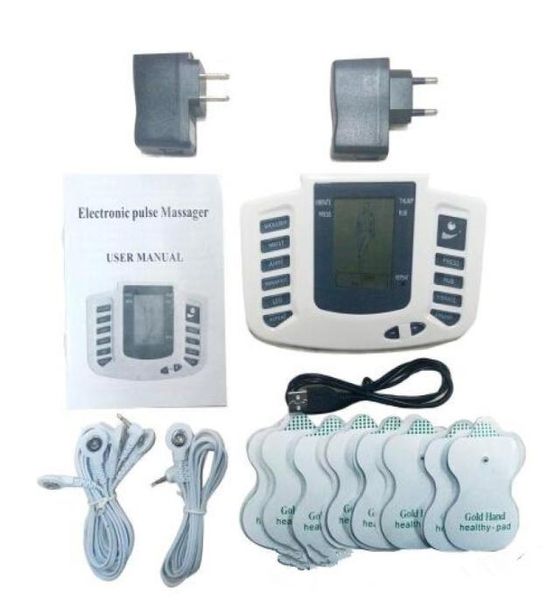 Elektrischer Stimulator, Ganzkörper-Entspannungs-Muskel-Therapie-Massagegerät, Massage-Puls-Zehner-Akupunktur-Gesundheitspflegegerät, 16 Pads7210560