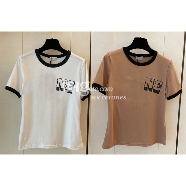 Charme cobre t camisa designer carta impressa t camisa na moda magro camisetas topos de manga curta de luxo