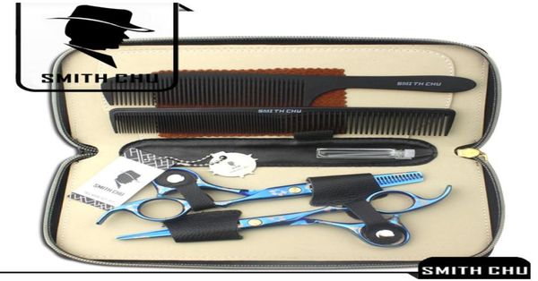 60 Zoll Smith Chu Schere Professionelle Haarschere Schneiden Effilierschere Salon Rasierer Friseur Friseur Set mit Case2615709