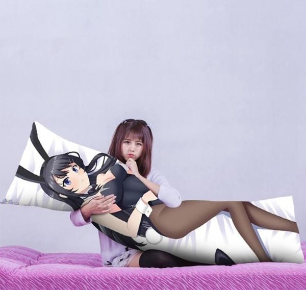 Il mascalzone non sogna la coniglietta Senpai Seishun Buta Yaro Sakurajima Mai Abbraccia la federa del corpo Dakimakura Federa per cuscino 21838842