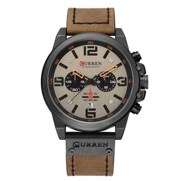 68% OFF relógio masculino luxo CURREN pulseira de couro quartzo cronógrafo masculino casual data negócios relógio de pulso relojes hom