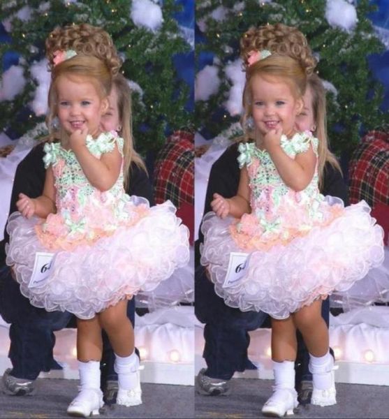Criança crianças bebê flor menina vestidos miss américa feito sob encomenda organza cupcake tutu girl039s pageant vestidos de festa para in4353531
