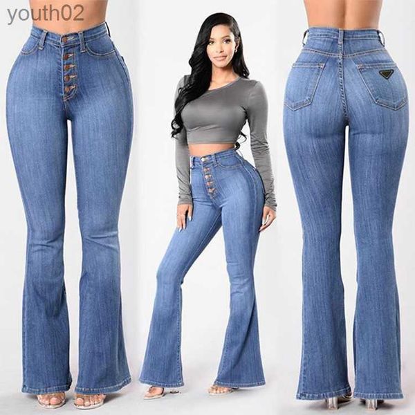 Jeans femininos P-ra design de marca de jeans femininos calças novas estilo correto liso preto e branco slim business lavado jeans o mais recente 240304