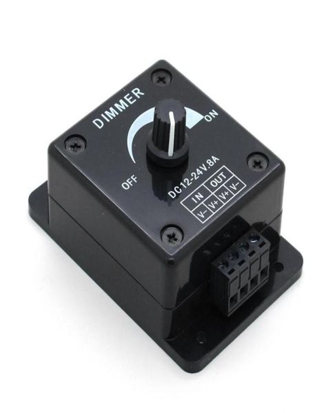 BlackWhite LED Dimmer Switch DC 12V 24V 8A Brilho ajustável Lâmpada Strip Driver Driver de fonte de alimentação de luz de cor única Controlle3756595