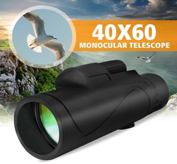 2021 novo telescópio monocular 40x60 zoom binóculos monocular claro fraco visão noturna telescópio de bolso para acampamento 2103191209247