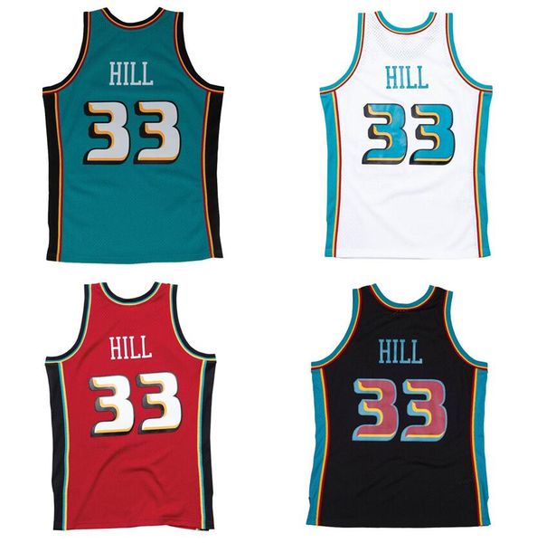 Сшитые баскетбольные майки Grant Hill 1996-97 98-99 сетчатые классические ретро-джерси из лиственных пород для мужчин и женщин, молодежные, S-6XL