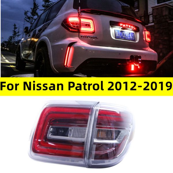 Conjunto de luzes traseiras para Nissan Patrol 20 12-20 19 Tourle Carro Luzes Diurnas Traseiro Nevoeiro Freio Turn Signal Lamp Acessório