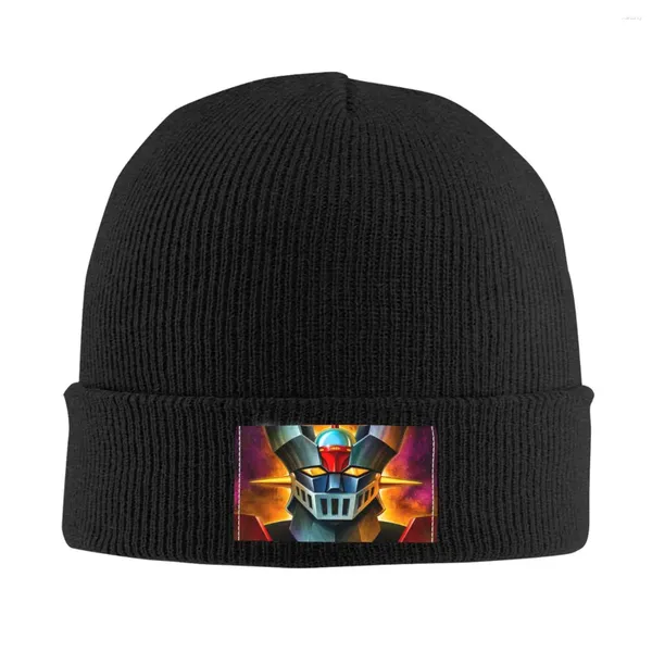 Berets UFO Robot Mazinger Z Bonnet Chapéus Hip Hop Knit Hat para Mulheres Homens Inverno Quente Anime Manga Skullies Beanies Caps