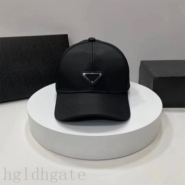 Cappelli sportivi aderenti cappello da baseball di lusso firmato per uomo fodera in morbido cotone traspirante gorra regolabile in metallo triangolo invertito re nylon berretto da donna PJ033 G4