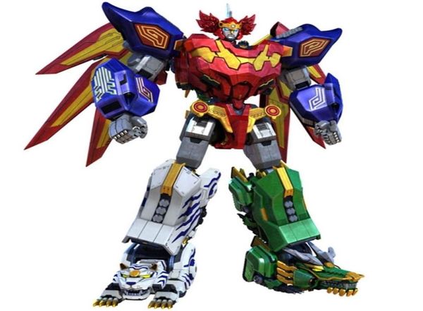 Aktionsspielfiguren 5 in 1 Montage Dinozords Transformation Ranger Megazord Roboter Kinderspielzeug Geschenke 2012021277417