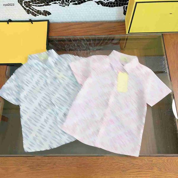 Modisches Kinderhemd, Volldruck mit Buchstaben-Logo, Baby, kurzärmelig, Größe 110–160 cm, Kinder-Designer-Kleidung, Mädchen, Jungen, Blusen, 24. Februar 2020