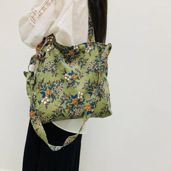 Вечерние сумки с цветочным принтом, вельветовая женская сумочка с цветком, винтажная тканевая сумка через плечо, свежая молния 01-SB-dxhdfg