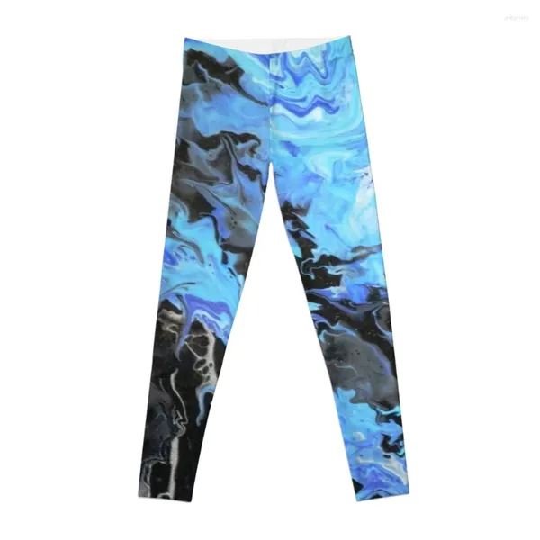 Aktive Hose Blue Monday Abstrakte Kunst Leggings Fitnessstudio Kleidung Sport für Damen Strumpfhosen Hohe Taille Damen