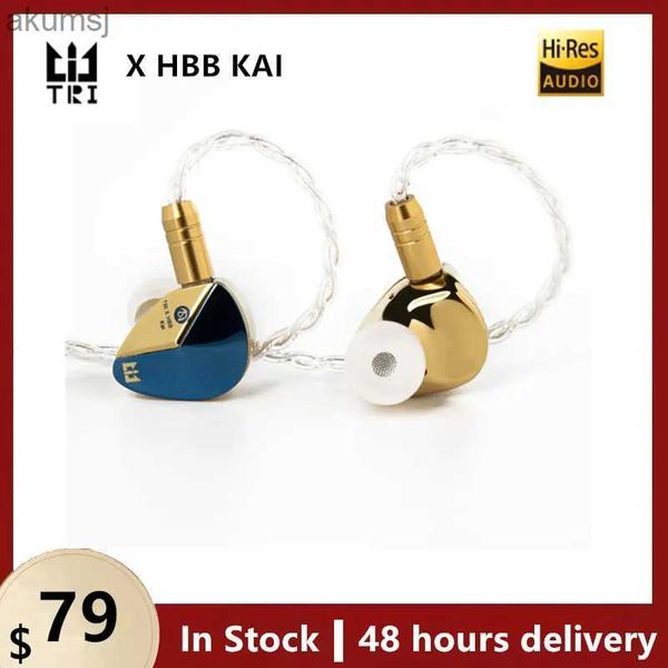 Auricolari per telefono cellulare TRI x HBB KAI Diaframma DLC di terza generazione Auricolare dinamico In Ear Monitor Cuffie Auricolari cablati Cuffie TRI HBB KAI IEM YQ240304