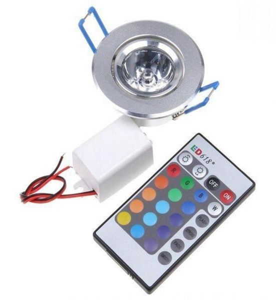 6 Stück LED-Glühbirnen, Lampe, 3 W, RGB, 16 Farben, Spotlicht, AC85265V, IR-Fernbedienung, RGB-LED-Deckeneinbauleuchte 3334749