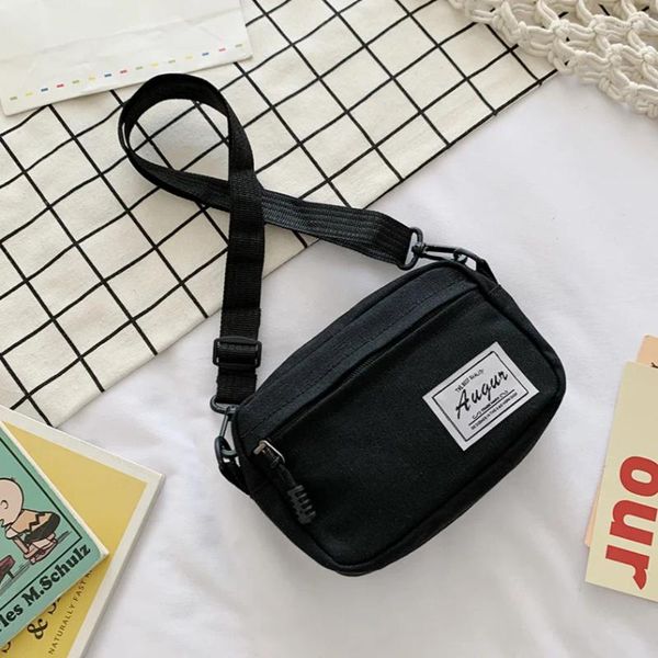 Abendtaschen Vintage Canvas Patchwork Sling Bag Damen Mode Zero Wallet Outdoor Sports Mini Geldbörse Solide Kleine Umhängetasche für Frauen