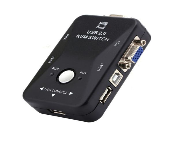 Neuer 2-Port VGA USB KVM Switch Splitter Auto Controller Tastatur Maus Drucker Bis zu 192014401184661