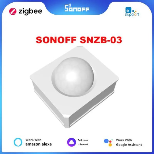 Controle sonoff snzb03 zigbee detector de sensor de movimento dispositivo inteligente controle remoto via ewelink zbbridge suporte necessário alexa google home