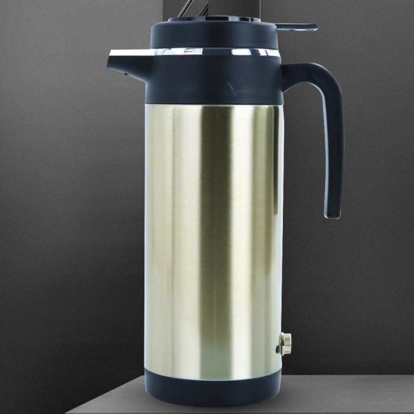 Ferramentas 1200 ml carro chaleira quente portátil aquecedor de água à prova de vazamento design 12/24 v chá café chaleira 120/240 w desligamento automático para viagens para casa