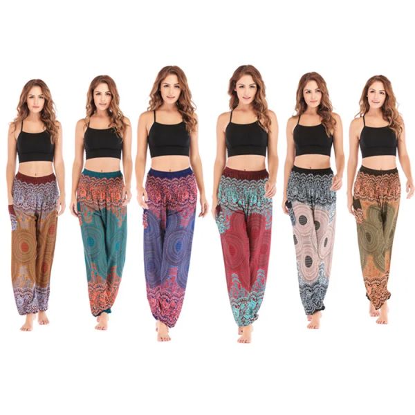 Capris 2020 NEUE Bohmia Thai Pop Yoga Hosen Laterne Hosen Elastische Taille Hohe Taille Beiläufige Lose Frauen Hosen