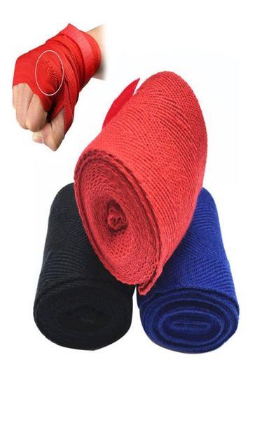 Suporte de pulso 1 Pcs 25m Boxe Handwraps Bandagem Perfuração Mão Envoltório Luvas de Treinamento Proteger Punho Soco Outdoor9825657